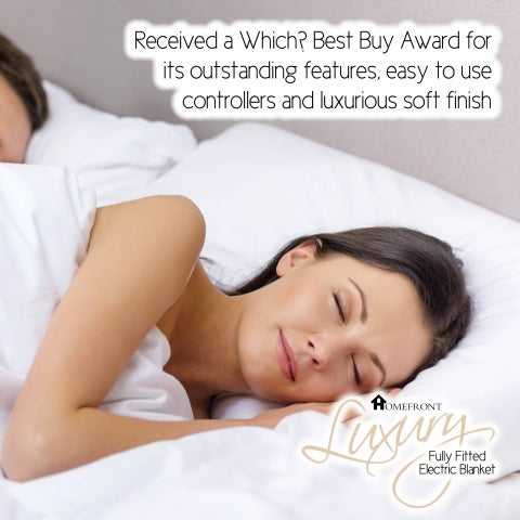Homefront Electric Blanket Double Size Dual Control, Built In Advanced Overheat Protection System With Auto Safety Shut Off