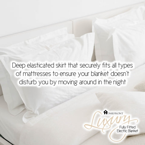 Homefront Electric Blanket Double Size Dual Control, Built In Advanced Overheat Protection System With Auto Safety Shut Off