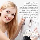 Homefront Electric Blanket King Size Dual Control, Built In Advanced Overheat Protection System With Auto Safety Shut Off