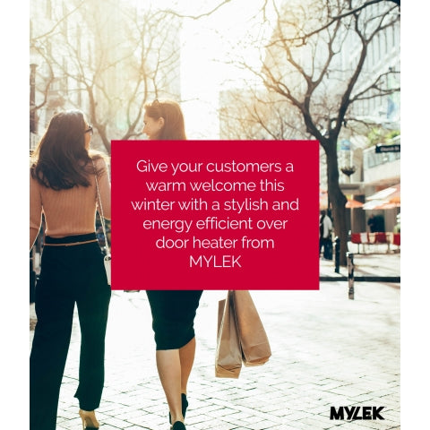 MYLEK Electric 2kW OverDoor Fan Heater Air Curtain & Cooling Fan LED Display