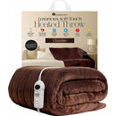 Homefront Electric Heated Throw In Chocolate. Easy To Use Digital Control - Machine Washable - Ultra Soft, Cosy Finish