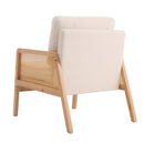 Livingandhome Modern Teddy Fleece Upholstered Armchair