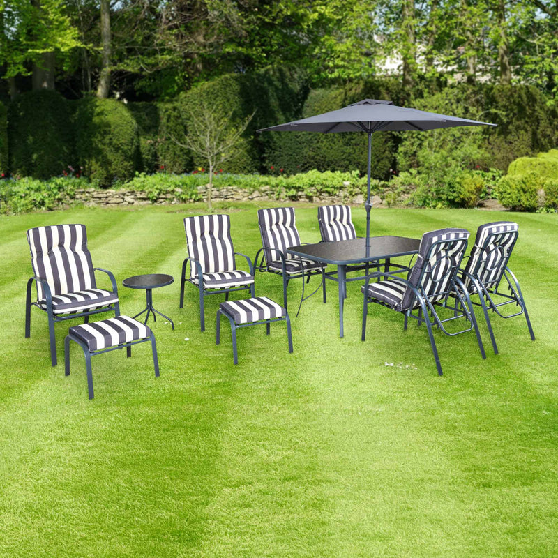 Silver & Stone Windsor Outdoor 11 Piece Furniture Set - Grey