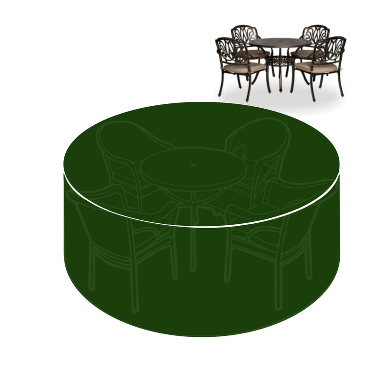 Silver & Stone Outdoor Furniture Cover for 4 Seater Round 205 x 89cm Green
