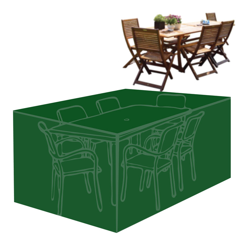 Silver & Stone Outdoor Furniture Cover for 6 Seater Rectangle 270 x 186 x 89cm Green