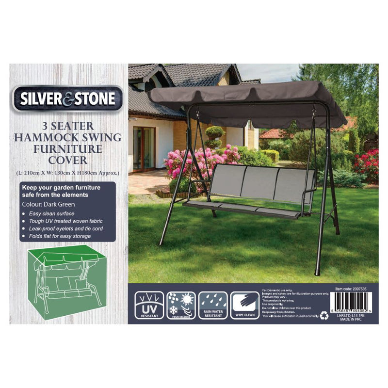 Silver & Stone Outdoor Furniture Cover for 3 Seater Bench Swing