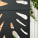 Outsunny Metal Outdoor Privacy Screen with Stand for Garden Black