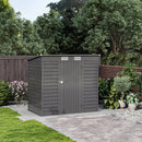 Breeins Outdoor Galvanized Steel Storage Shed 6ft X 4ft