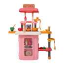 Kidkid 49Pcs 3-in-1 Pretend Kitchen Suitcase Playset