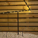 73cm x 80cm Light up Dewdrop Metal Christmas Tree with Garden Stake & Warm White LEDs