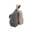Lifeideas Set of 2 Ceramic Couple Elephant Ornaments Decoration Figurine