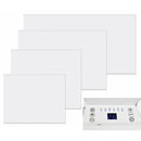 MYLEK Wall Mounted Slimline White Panel Heater Daily And Weekly Timer, Digital Thermostat