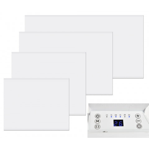 MYLEK Wall Mounted Slimline White Panel Heater Daily And Weekly Timer, Digital Thermostat