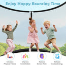 244 cm Trampoline with Safety Enclosure Net and Ladder-Black