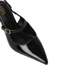 Elegant Pointed-Toe Slingback Heels with Adjustable Instep Strap