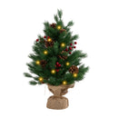 Lifeideas 2ft Small Christmas Tree with LED Lights