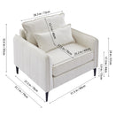 Livingandhome Comfortable Linen Sofa Armchair