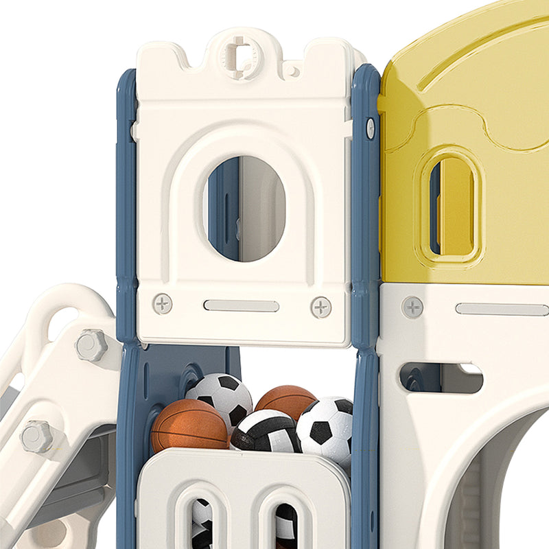 Kidkid Toddler Indoor Playground with Slide and Hoop