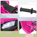 24V Ride-On ATV Toy Car with LED Lights and Wireless Connection-Pink