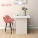 HOMCOM Bar Stools Set Of 2, Velvet-Touch Fabric Counter Height Bar Chairs Pink