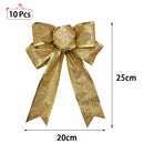 Lifeideas 10-Piece Ribbon Bow Ornaments Set
