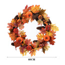Lighted Maple Leaf Autumn Wreath