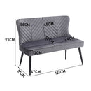 Livingandhome Upholstered Tufted Dining Bench