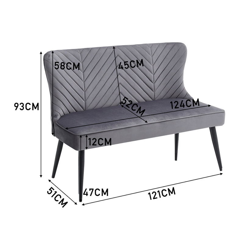 Livingandhome Upholstered Tufted Dining Bench