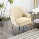 Livingandhome Elegant Upholstered Lounge Chair