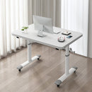Manual Standing Height-Adjustable Computer Desk With Wheels