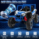 24V 2-Seater Ride On UTV for Kids 4WD/2WD Switchable with Remote & Music