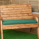 99 x 20/41cm Cushion Base for 2 Seater Wooden Garden Bench in Green