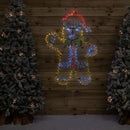 1.2m x 90cm Light up FlexiBright Gingerbread Man Decoration with 456 Twinkling Multi-Coloured LEDs
