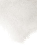 Bosie Mongolian Fur White Square Cushion