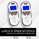 GlamHaus Electric Blanket - Fitted Mattress Bed Cover - White Diamond Quilted - Settings For Feet And Body, Timer
