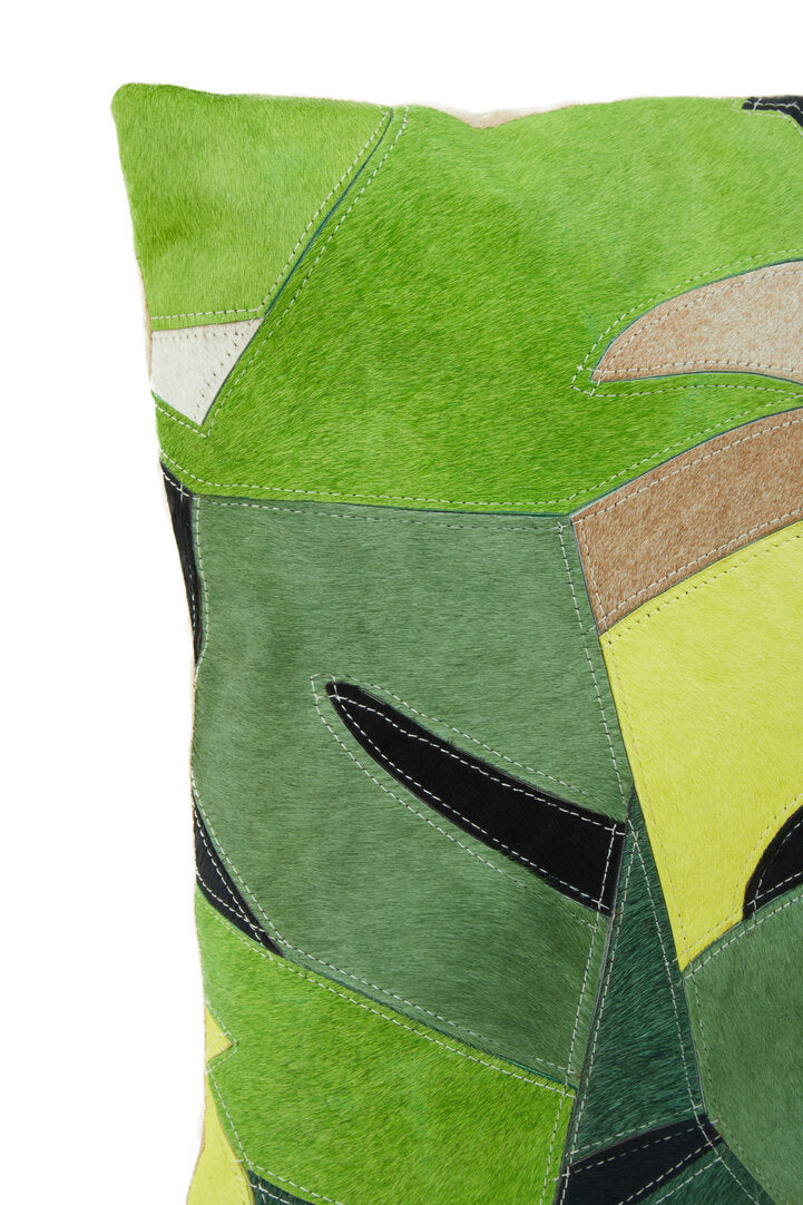 Bosie Safira Botanical Hair on Leather Cushion