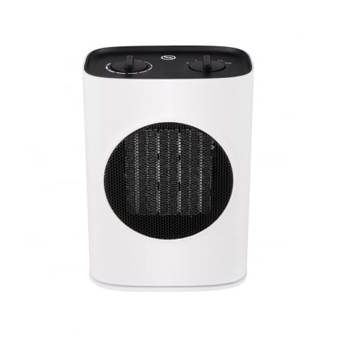 MYLEK Fan Heater Oscillating 1.8kW Ceramic PTC 2 Heat Settings Produces Warm Air Adjustable Thermostat