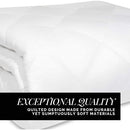 GlamHaus Electric Blanket - Fitted Mattress Bed Cover - White Diamond Quilted - Settings For Feet And Body, Timer