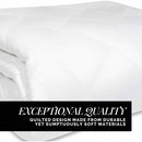GlamHaus Electric Blanket - Fitted Mattress Bed Cover - White Diamond Quilted - Settings For Feet And Body, Timer
