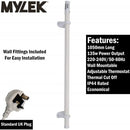 Mylek Tubular Heater 135W - 1050mm - Low Energy Tube - Built in Thermostat And Mounting Brackets Greenhouse, Garage, Caravan