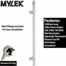 Mylek Tubular Heater 60W - 340mm - Low Energy Tube - Built in Digital Timer Thermal Cut Out - Mounting Brackets Greenhouse, Garage