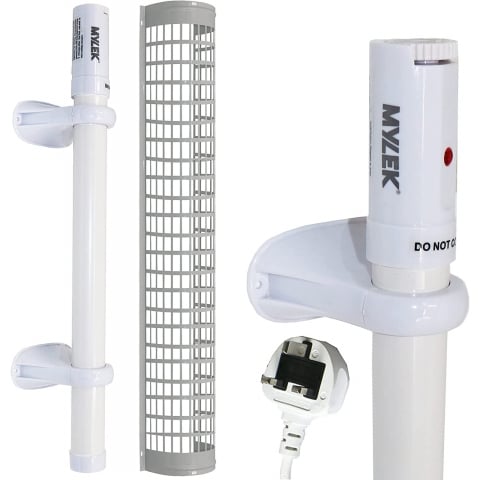 Mylek Tubular Heater 190W - 1500mm - Low Energy Tube - Built in Thermostat And Mounting Brackets Greenhouse, Garage, Caravan