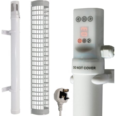Tubular Heater 60W Low Energy - Tube 34cm And Cage Guard 31cm - Built in Digital Timer