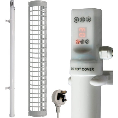Mylek Tubular Heater 60W - 340mm - Low Energy Tube - Built in Digital Timer Thermal Cut Out - Mounting Brackets Greenhouse, Garage