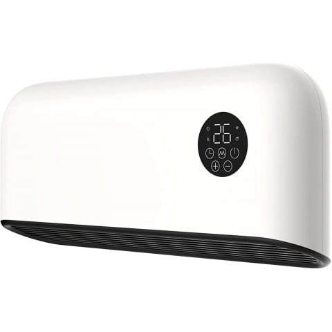 MYLEK Over Door Heater 2000W Wall Mounted Indoor Overdoor Hot Air Downflow Curtain Silver