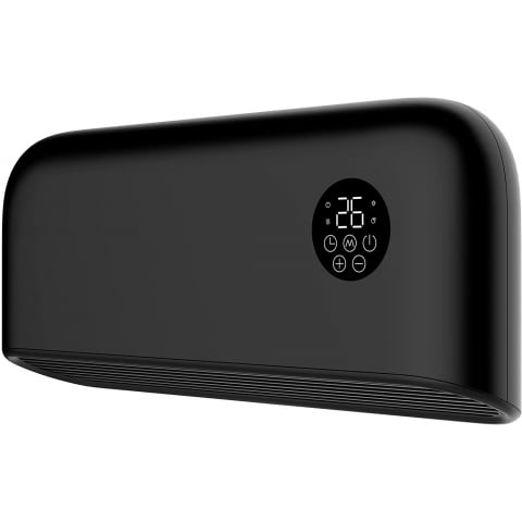 MYLEK Over Door Heater 2000W Wall Mounted Indoor Overdoor Hot Air Downflow Curtain Black