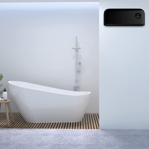 MYLEK Over Door Heater 2000W Wall Mounted Indoor Overdoor Hot Air Downflow Curtain Silver