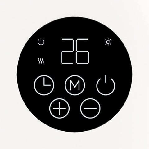 MYLEK Over Door Heater 2000W Wall Mounted Indoor Overdoor Hot Air Downflow Curtain Black