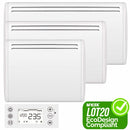 MYLEK Ceramic Panel Heater - Electric Radiator 1000W - Thermostat with Programmable Timer LCD Display