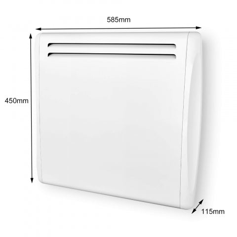 MYLEK Ceramic Panel Heater - Electric Radiator 1000W - Thermostat with Programmable Timer LCD Display